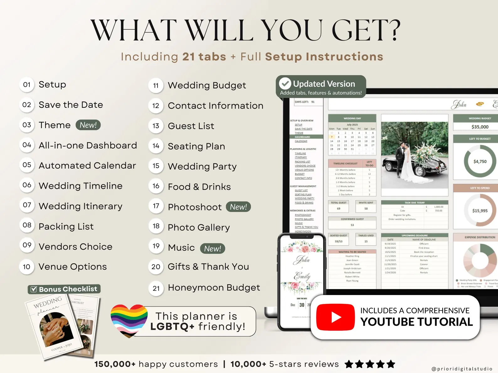 Wedding Planner Spreadsheet Wedding Budget Tracker Wedding Timeline Checklist Wedding Itinerary Seating Plan Wedding Gift