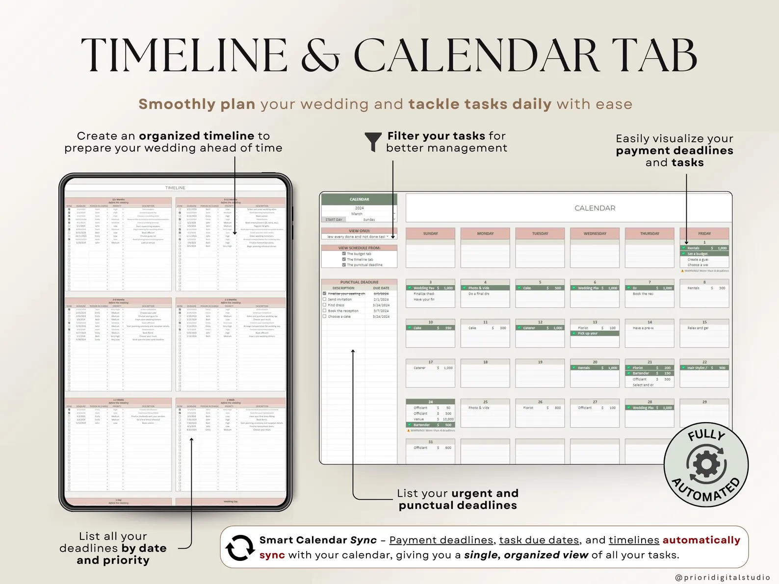 Wedding Planner Spreadsheet Wedding Budget Tracker Wedding Timeline Checklist Wedding Itinerary Seating Plan Wedding Gift